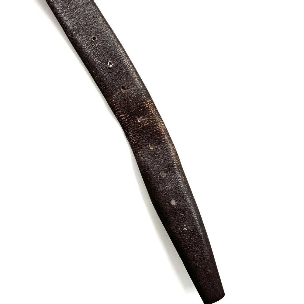 VINTAGE Steerhide leather zipper money belt 1925 brown travel pick‎ pocket 38 95